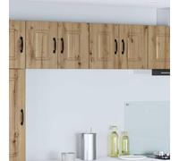 QUAHEAS Armoire de cuisine en bois de chêne Artisan - 60 x 31 x 40 cm - 2 pièces avec beaucoup d'espace de rangement - Autonome, polyvalente comme armoire d'appoint, buffet, buffet - 60 x 31 x 40 cm