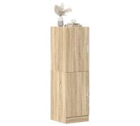 QUAHEAS Armoire de cuisine en chêne Sonoma 38 x 41,5 x 131,5 cm avec beaucoup d'espace de rangement, autonome, polyvalente comme garde-manger, armoire d'appoint, buffet ou buffet pour salle à manger