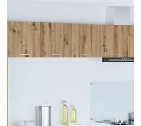 QUAHEAS Armoire suspendue en chêne Artisan - 80 x 31 x 40 cm - Avec 2 portes à charnière - Espace de rangement pour cuisine et salle à manger - Meuble polyvalent polyvalent pour rangement et rangement