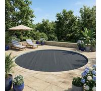 QUAHEAS Bâche solaire en PE ronde Ø 488 cm 200 μm noire avec stockage de la chaleur et protection UV Bâche imperméable pour piscines extérieures, réduit l'évaporation et protège de la saleté