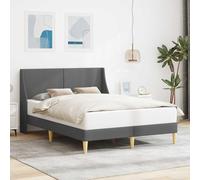 QUAHEAS Cadre de lit avec tête de lit Plaque de Connexion en contreplaqué Durable 280 kg avec Lattes Flexibles, Structure Plateforme Moderne pour Chambre Adulte Enfant ado garçon Fille Studio