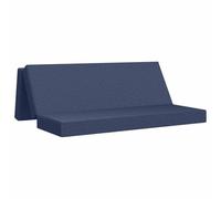 QUAHEAS Canapé-lit pliant, 180 x 67 x 45 cm, bleu, matelas pliable avec housse en polyester respirant, solution de sommeil et d'assise polyvalente pour salon et chambre à coucher