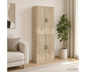 QUAHEAS Ensemble Meuble 2 pcs chêne Sonoma Bois d'ingénierie avec Armoire Murale et Cabinet modulable pour intérieur et extérieur Design Moderne