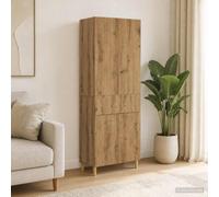 QUAHEAS Ensemble Meuble 2 pièces Bois d'ingénierie modulable Design Moderne avec Buffet et Armoire Murale Suspendue pour Salon séjour Salle à Manger Rangement Compact
