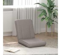 QUAHEAS Fauteuil repose-pieds réglable en tissu taupe avec dossier multi-positions, chaise de sol ergonomique, coussin d'assise doux, pliable pour salon, chambre à coucher, jeux, méditation, lecture