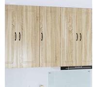 QUAHEAS Kalmar Armoire de cuisine en chêne Sonoma - 40 x 31 x 100 cm - Avec espace de rangement et étagère - Autonome - Polyvalent comme armoire d'appoint, buffet, garde-manger