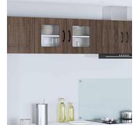 QUAHEAS Kalmar Façade pour lave-vaisselle Marron aspect chêne 80 x 31 x 40 cm Meuble de cuisine avec espace de rangement, armoire d'appoint, buffet et rangement pour salle à manger et garde-manger