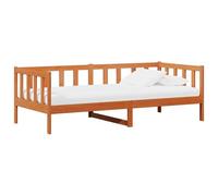 QUAHEAS Lit d'appoint en Bois Massif avec Matelas Polyester 90 x 200 cm Cadre Plateforme Robuste pour Chambre d'ado Studio ou invité