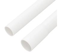 QUAHEAS Lot de 10 tubes d'installation Ø 25 mm en PVC 10 m de long pour gestion des câbles et gestion des câbles dans le bureau, la maison, les jeux et les espaces informatiques, blancs, vissables et
