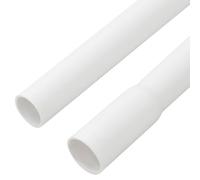 QUAHEAS Lot de 10 tuyaux d'installation en PVC Ø16 mm, longueur 10 m, gestion des câbles pour bureau et maison, à visser, blanc, polyvalent pour conduit de câbles, tuyau de câble et guide-câbles