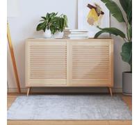 QUAHEAS Lot de 2 portes d'armoire design à lamelles en pin massif - 61,5 x 59,4 cm - Pour armoire de cuisine, salle de bain, penderie, construction de meubles et rénovation avec circulation de l'air