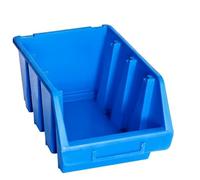 QUAHEAS Lot de 20 boîtes empilables en plastique - Bleu - 170 x 240 x 126 mm - Avec porte-étiquettes - Pour atelier, garage, bricolage, système de rangement, organisateur de transport