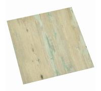 QUAHEAS Lot de 20 planches de sol autocollantes en PVC - 30,5 x 30,5 cm - Marron clair - Carrées - Pour salon, chambre à coucher, cuisine, salle de bain, couloir, rénovation avec marchepied