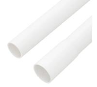 QUAHEAS Lot de 30 tubes d'installation Ø25 mm en PVC robuste 30 m de longueur pour gestion des câbles, cache câbles, goulotte de câble au bureau et à la maison, vissable, peint, polyvalent