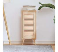 QUAHEAS Porte de placard à lamelles en pin massif - 61,5 x 29,5 cm - Façade avant pour armoire de cuisine, salle de bain, penderie, rénovation et construction de meubles avec circulation de l'air