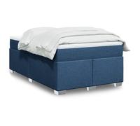 QUAHEAS Sommier à Lattes avec Matelas Bleu 120x190 cm Tissu Polyester, Cadre de lit Robuste avec Pieds Stables, surmatelas Confortable, Support Optimal pour Chambre Adulte ou Enfant