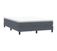 QUAHEAS Sommier à Lattes Cadre de lit Gris foncé 140x210 cm avec Structure en Velours pour Chambre Adulte Enfant, Support Stable, Design Plateforme avec Pieds Robustes, idéal pour Matelas Standard