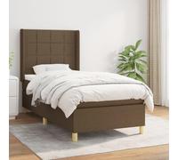 QUAHEAS Sommier à Lattes de lit avec Matelas Marron foncé 90x200 cm Structure en Bois Massif, Support Chambre Adulte, Enfant ou Studio avec tête réglable et Coffre de Rangement