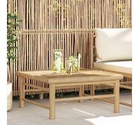 QUAHEAS Table de jardin en bambou 65 x 65 x 30 cm, résistante aux intempéries, modulaire, facilement convertible, pour balcon, terrasse, véranda, utilisation en extérieur, détente avec matériau