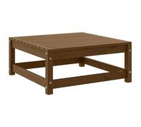 QUAHEAS Tabouret de jardin en pin massif marron miel 70 x 70 x 30 cm - Meuble de salon extensible pour balcon, terrasse, extérieur, salon de détente