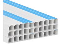 QUAHEAS Tuyaux d'installation autocollants en PVC - 40 x 25 mm - Longueur : 30 m - Gestion des câbles pour bureau et maison - Cache-câbles et guidage des câbles - Facile à découper et à peindre