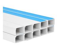 QUAHEAS Tuyaux d'installation autocollants en PVC 60 x 40 mm 10 m goulotte de câble pour gestion des câbles et gestion des câbles dans le bureau, le jeu, le salon, le mur et le sol, polyvalent pour