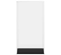 QUAHEAS Vitrine en acrylique transparent 20 x 20 x 38 cm pour exposition et rangement avec protection contre la poussière, matériau léger, construction stable, polyvalente pour magasins, étagère