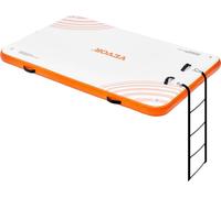 Quai flottant gonflable, plate-forme gonflable de 8 x 5 pieds, tapis flottant antidérapant avec sac de transport portable et échelle amovible, radeau flottant pour piscine, plage ou mer