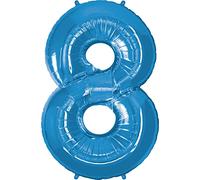 Qualatex 30543 Nombre Huit Ballon en Aluminium, Bleu Saphir, 106,7 cm