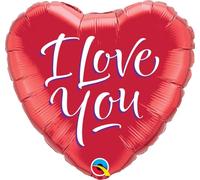 Qualatex Ballon gonflable I Love You Script Modern 29133 45,7 cm
