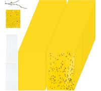 Qualirey Lot de 150 pièges adhésifs jaunes pour moucherons, 24 x 15 cm | Piège adhésif double face pour mouches blanches, pucerons et mouches noires avec attaches torsadées, intérieur et extérieur