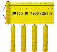 Qualirey Lot de 8 pièges à mouches géants adhésifs pour intérieur et extérieur - Ruban non toxique pour tuer les moucherons des fruits - Pour plantes, maison et cheval - Jaune - 72 m