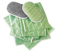 qualité-Chiffons Bambou MicrofibresLavettes et Eponges Lavables Qualité Premiumpour Vitre Plaque Cusine Salle de Bain Plan de Trava