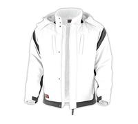 QUALITEX HIGH QUALITY WORKWEAR Coquille Molle Pro Chauffant Veste de Travail Habillement Professionnel Peintre, Cloisons Sèches Blanc-Gris GR.S-3XL(L)