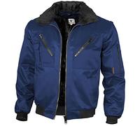 Qualitex - Pilote 4 en 1 - Col et Manches Réglable Fermetures Éclair YKK Séparables - Plusieurs Couleurs - Marine, 3XL