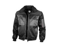 Qualitex - Pilote 4 en 1 - Col et Manches Réglable Fermetures Éclair YKK Séparables - Plusieurs Couleurs - Noir/Gris, 3XL