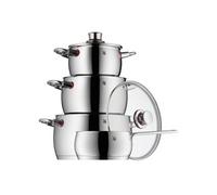 WMF Batterie de cuisine QUALITY ONE – ensemble de 4 pièces, argent, acier inoxydable