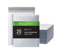 Quality Park Enveloppes d'expédition à bulles, 25 x 28 cm, résistantes à l'eau, blanches, avec fermeture à bande adhésive Redi-strip (QUA85860)