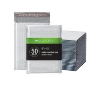Quality Park Lot de 50 enveloppes à bulles, 15,2 x 22,9 cm, blanches, enveloppes d'expédition, imperméables et auto-adhésives, plastique (QUA85856)