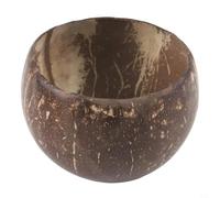 Qualoramall Bol rond fait à la main en coquille de noix de coco marron naturel pour bougies d'aromathérapie, assiette de fruits secs, décoration d'intérieur et centre de table (poli)