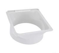 Qualoramall Connecteur de tuyau d'échappement portable pour climatiseur avec adaptateur carré à rond ABS blanc 180 x 150 mm pour refroidissement domestique, ventilation, réduction du bruit 1 ou Pac (1