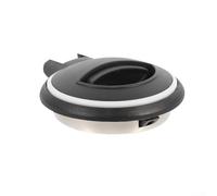 Qualoramall Couvercle intérieur en acier inoxydable pour bouilloire électrique, finition polie et poignée en plastique noir, accessoire de rechange pour chauffage à eau chaude, préparation du thé et