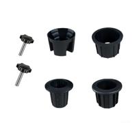 Qualoramall Ensemble d'anneaux réducteurs de trou pour pied de parasol de terrasse, 32 mm, 38 mm, 48 mm avec manchons de tuyau en plastique et vis, pièces de rechange pour parasol de jardin ou patio