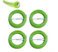 Qualoramall Fil de débroussailleuse à noyau en acier robuste et rond en acier - Résistant à l'abrasion - Pour débroussailleuse à gaz et électrique pour une utilisation dans le jardin (4 paquets de 3
