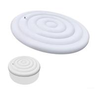 Qualoramall Housse de spa ronde gonflable de 145 cm, couvercle pliable pour jacuzzi, économie d'énergie, housse isolante pour baignoire ronde, housse de bain imperméable, en PVC, couverture de piscine