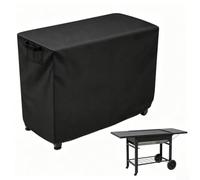 Qualoramall Housse imperméable pour chariot de préparation extérieur 420D | Housse de protection pour table de barbecue de jardin avec cordon de serrage pour support de four à pizza