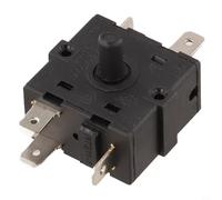 Qualoramall Interrupteur de réglage de la vitesse du chauffage électrique pour chauffage soufflant et poêle, commande rotative en métal à 3 ou 5 broches, accessoire de rechange pour unités de