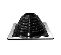 Qualoramall Joint d'étanchéité en caoutchouc résistant aux hautes températures pour poêle à bois à toit rond de 10,2 cm et 12,7 cm, noir, design pliable pour systèmes de ventilation de chauffage
