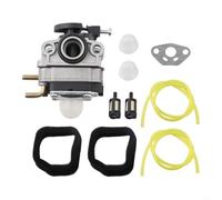 Qualoramall Kit carburateur pour tondeuse HY26SST 26cc et 25cc pour Black Max BM25CSAC BM25SSAC avec filtre à air, filtre à carburant, joint de tuyau de carburant et bouchon de carburant en métal et