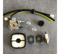 Qualoramall Kit de carburateur pour débroussailleuse Echo SRM-2400 SRM-2410 à tige droite avec filtre à air, joint de conduite de carburant, ampoule Spark remplace 12520013317 C1u-K5